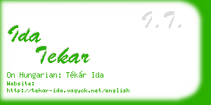 ida tekar business card
